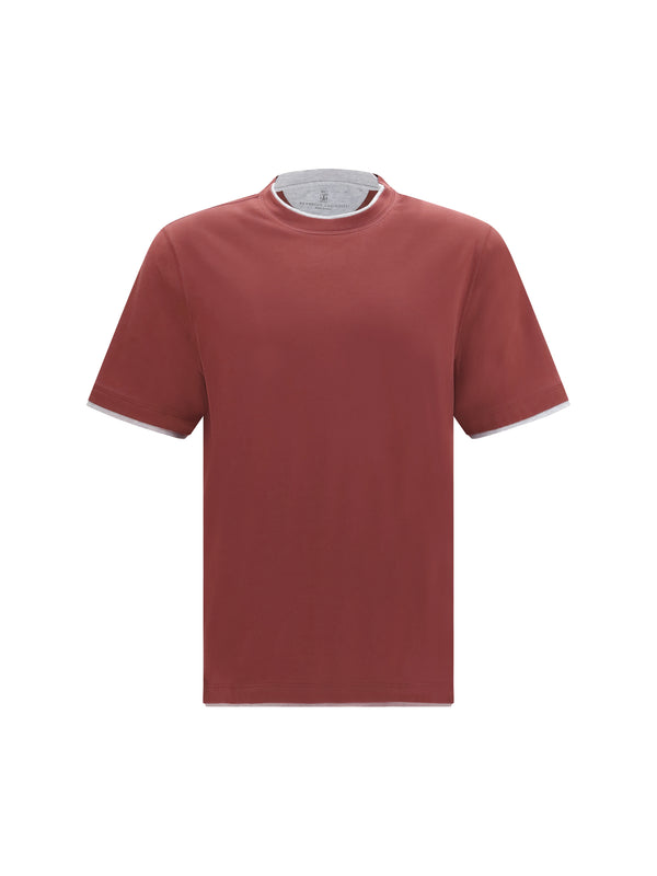 Brunello Cucinelli 100% Cotton t-shirt in red