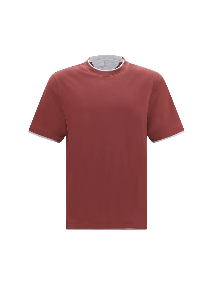 Brunello Cucinelli 100% Cotton t-shirt in red