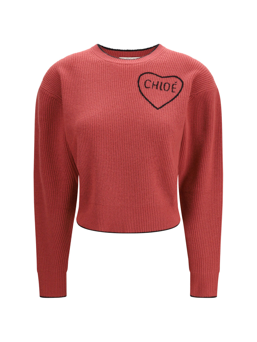 Chloé 70% Wool sweater in pink