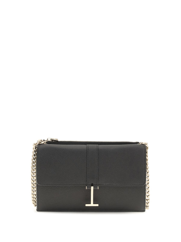 Tom Ford 100% Calf Leather Bos Taurus shoulder bag in black