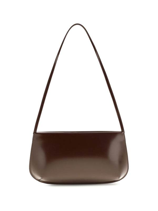 Bra Brushed Leather Shoulder Bag Choc Calf Bos Taurus
