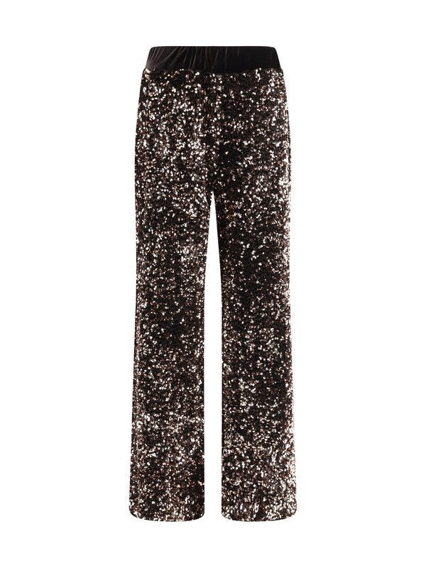 Ella 100% Polyamide trousers in bronze