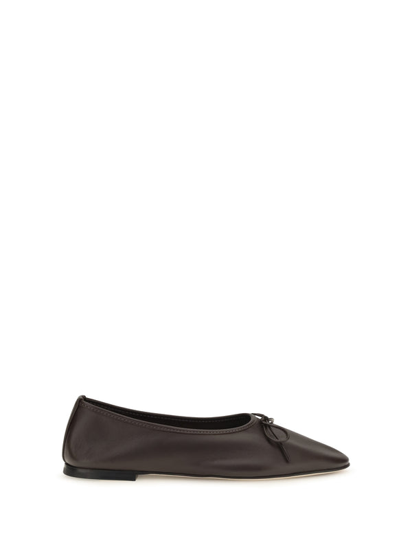 Dear Frances Upper: 100% calf leather; Sole: 100% calf leather ballerina flat in brown