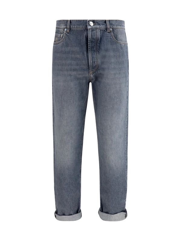 Brunello Cucinelli 100% Cotton jeans in gray