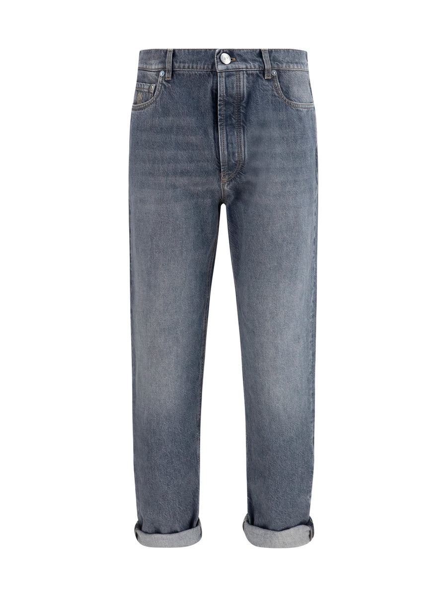 Brunello Cucinelli 100% Cotton jeans in gray