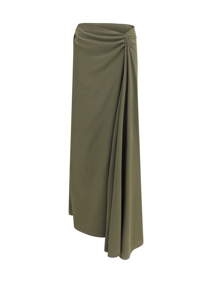 Alexander McQueen 100% Silk skirt in green