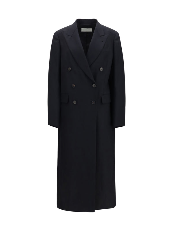 Long Wool Coat Black Merino