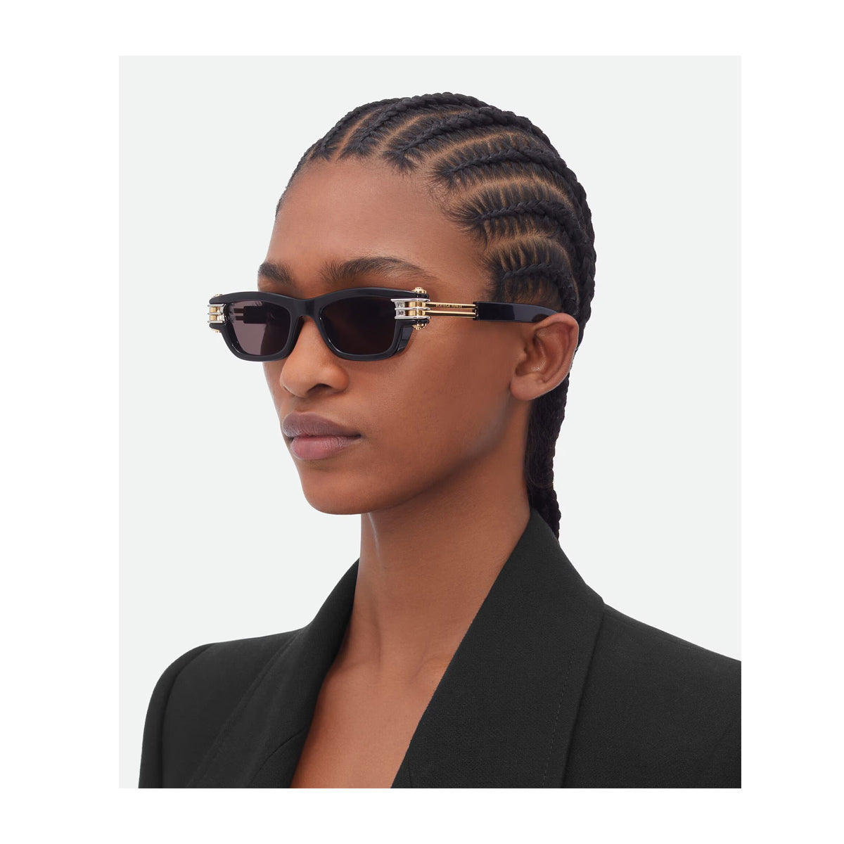 BV1308S LINE UNAPOLOGETIC 001 Black Gold Nero Injected Acetate Occhiali Da Sole