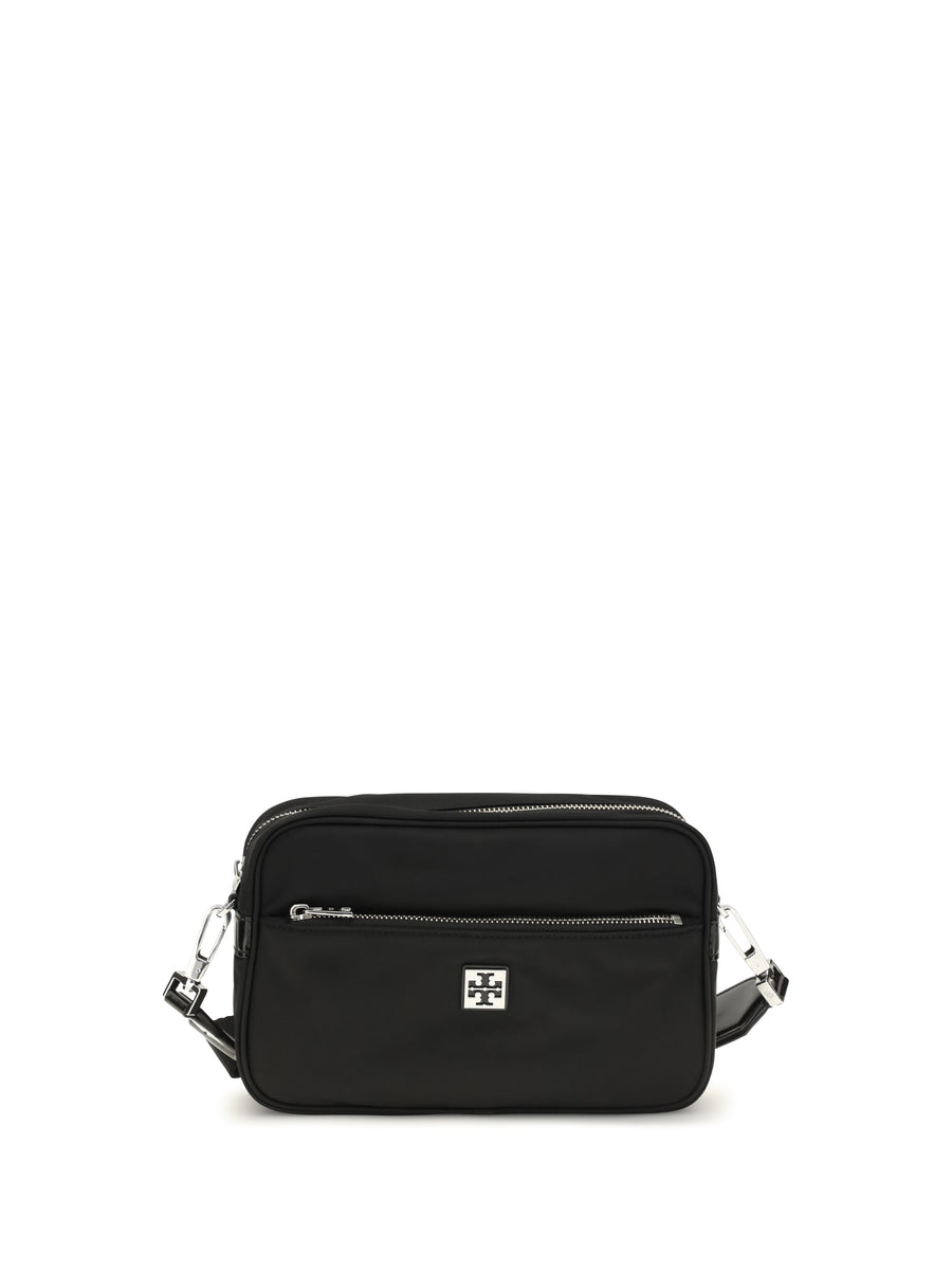 Tory Burch 100% Polyamide with bio-based leather alternative trims shoulder bag in black