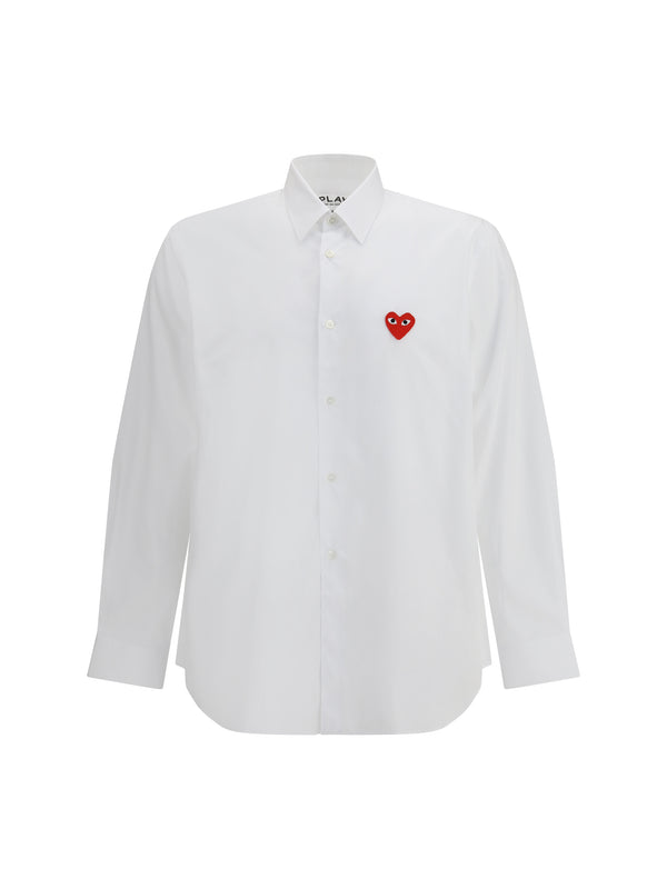 Comme Des GarçOns Play 100% Cotton shirt in white