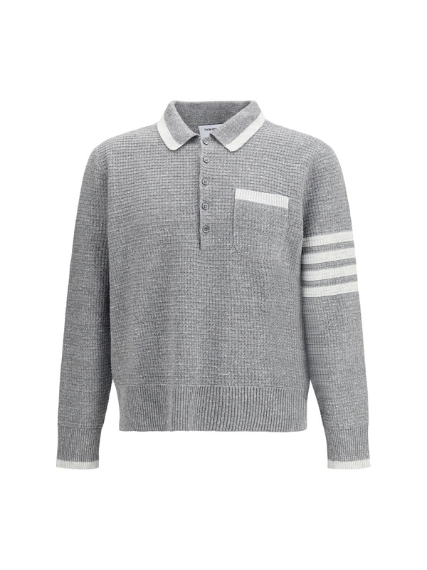 Thom Browne 68% Linen polo in gray
