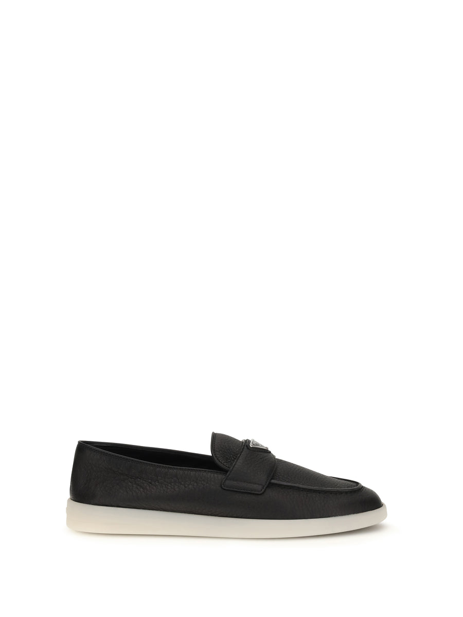 Prada UPPER: 100% CALF LEATHER BOS TAURUS; SOLE: 100% RUBBER loafer in black
