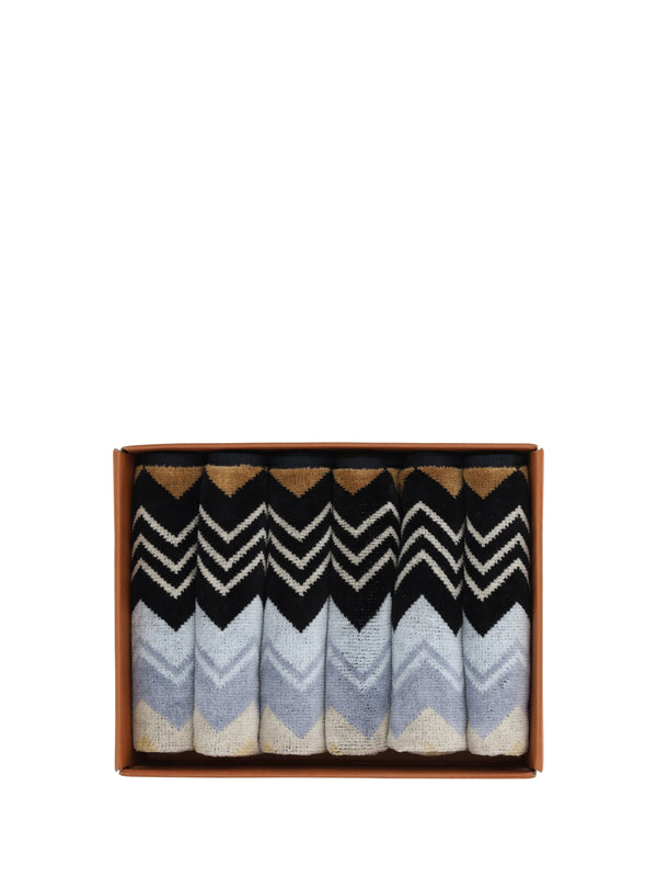 Missoni 100% Cotton towel set in black