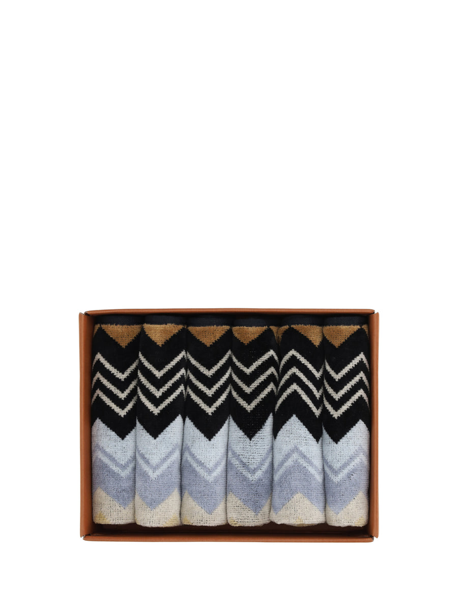 Missoni 100% Cotton towel set in black