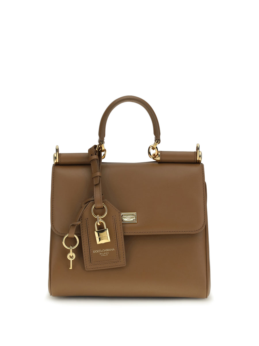 My Sicily Handbag Caramello Calf Suede; Pvc Shoulder Bags