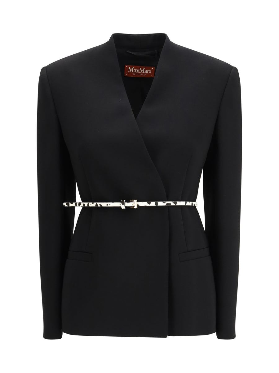 Max Mara Studio 71% Triacetate blazer in black