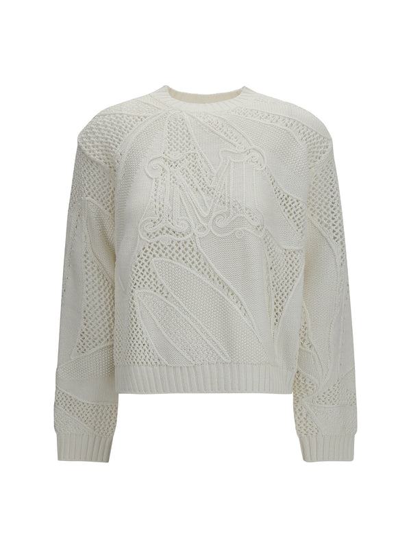 Max Mara 100% Cotton sweater in white