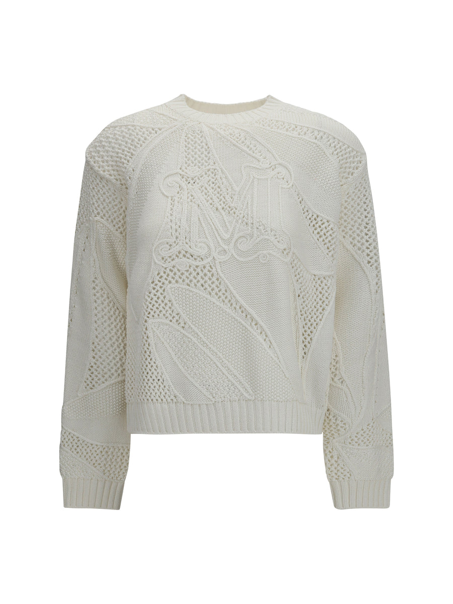 Max Mara 100% Cotton sweater in white