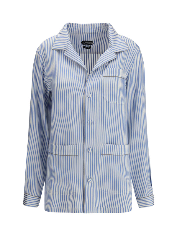 Tom Ford 100% silk shirt in blue