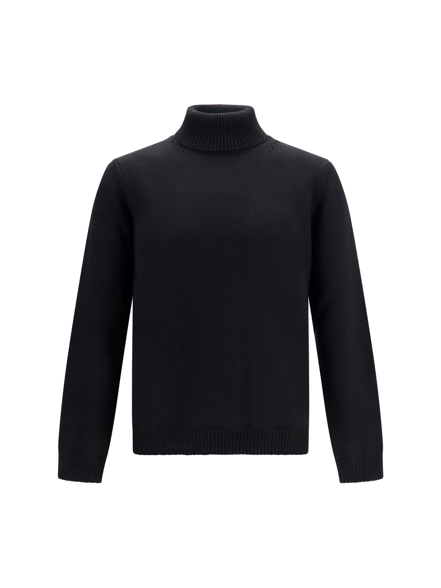 Roberto Collina 100% Merino Wool sweater in black