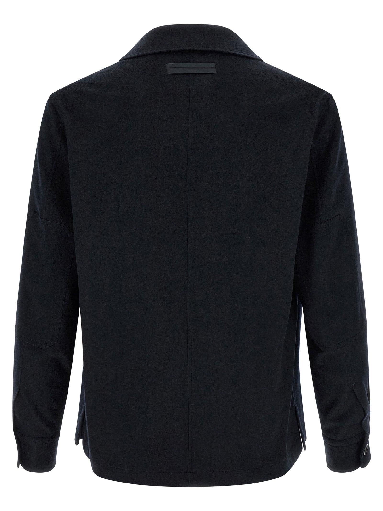 Alba Overshirt Blue Cashmere Shirt, Blouse