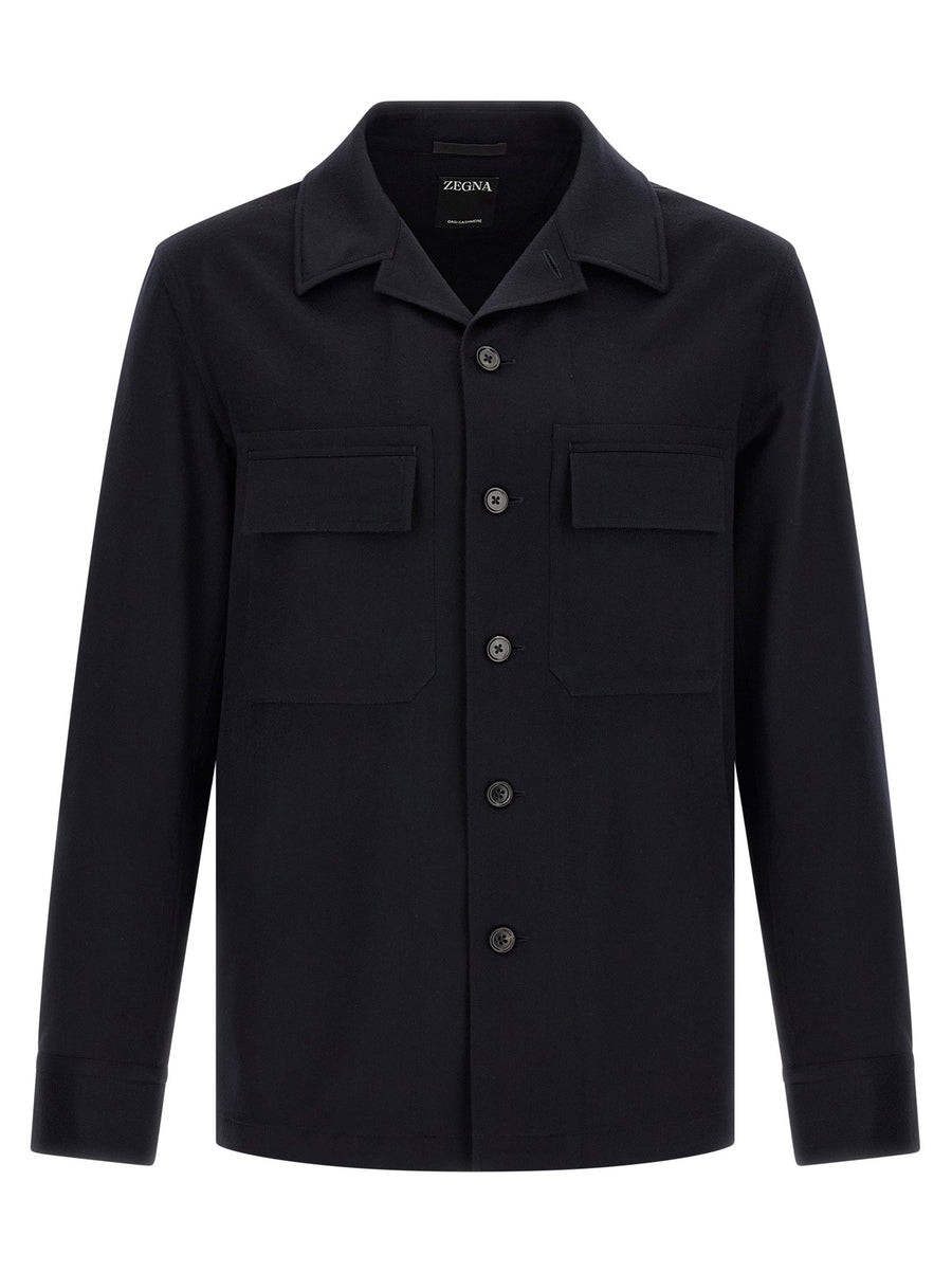 Zegna Overshirt — Navy