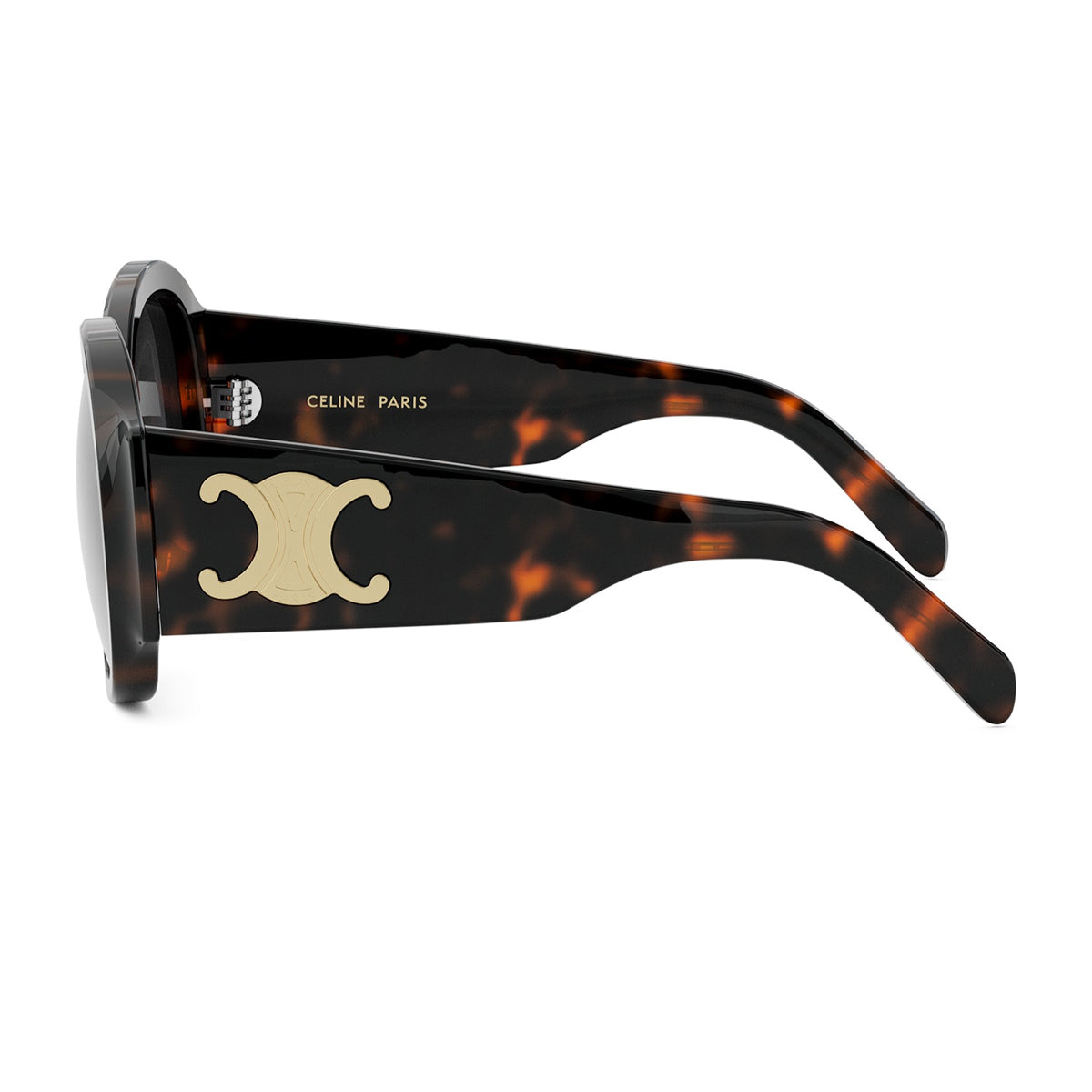 CELINE CL40305U Maxi Triomphe 52A Dark Havana Marrone Acetate Occhiali Da Sole