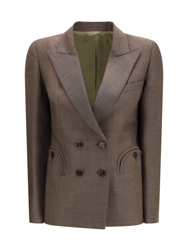 Blazè Milano 88% Fleece Wool blazer in brown