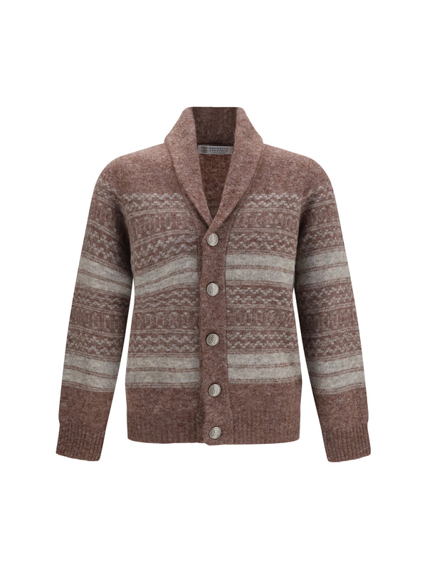 Brunello Cucinelli 55% Alpaca Vicugna Pacos cardigan in brown