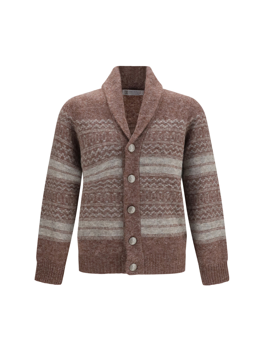 Brunello Cucinelli 55% Alpaca Vicugna Pacos cardigan in brown