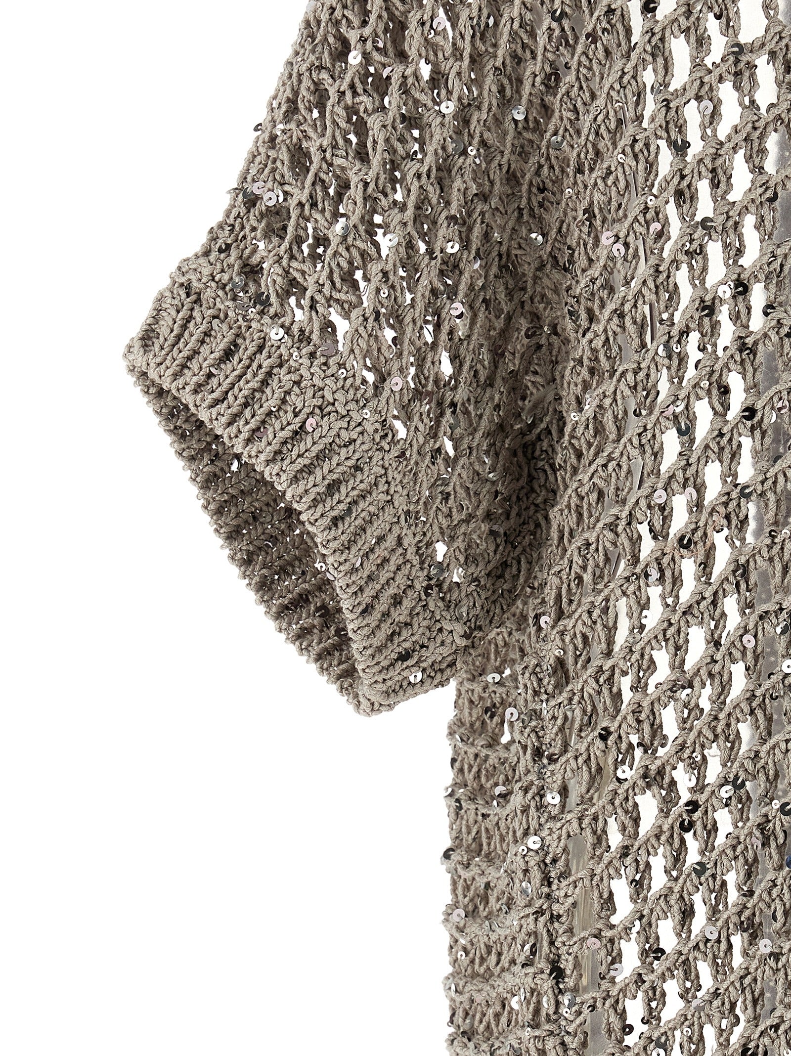 Mesh cardigan Silver Cotton Sweater, Cardigans