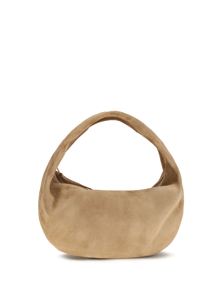 Khaite 100% Calf Suede hobo bag in beige