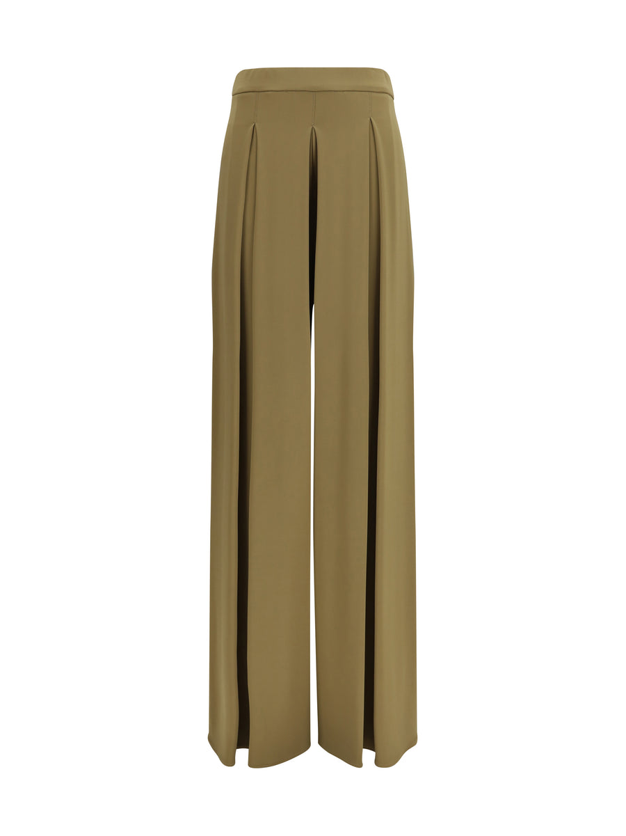 Max Mara Pure 77% Viscose trousers in beige