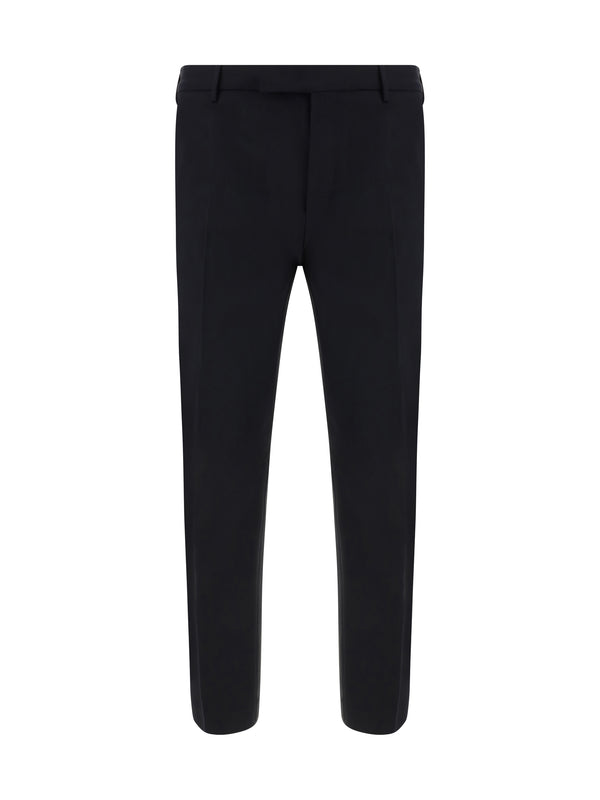 Pt Pantaloni Torino 95% Wool trousers in black