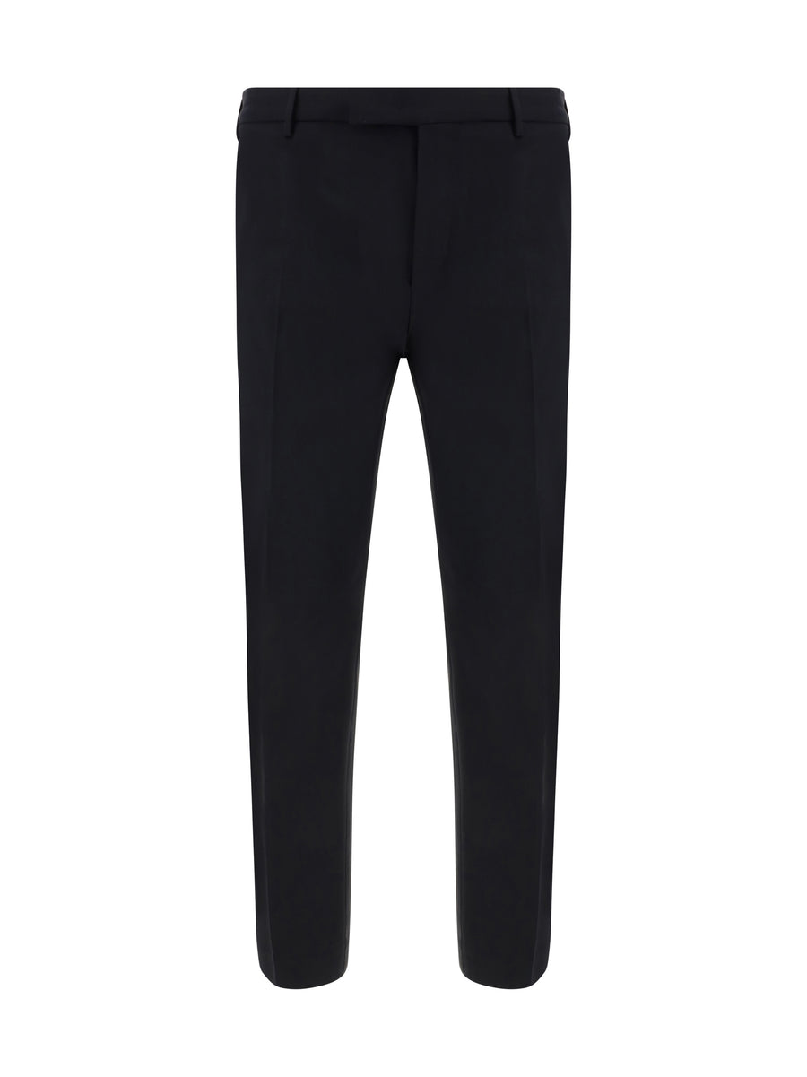 Pt Pantaloni Torino 95% Wool trousers in black