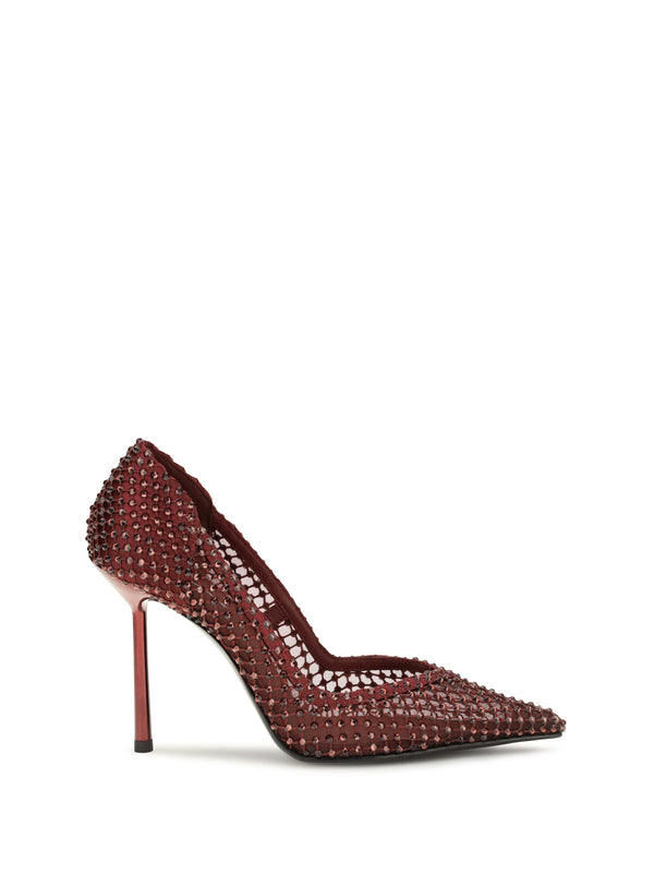 Le Silla Upper: 50% Crystal pumps in red