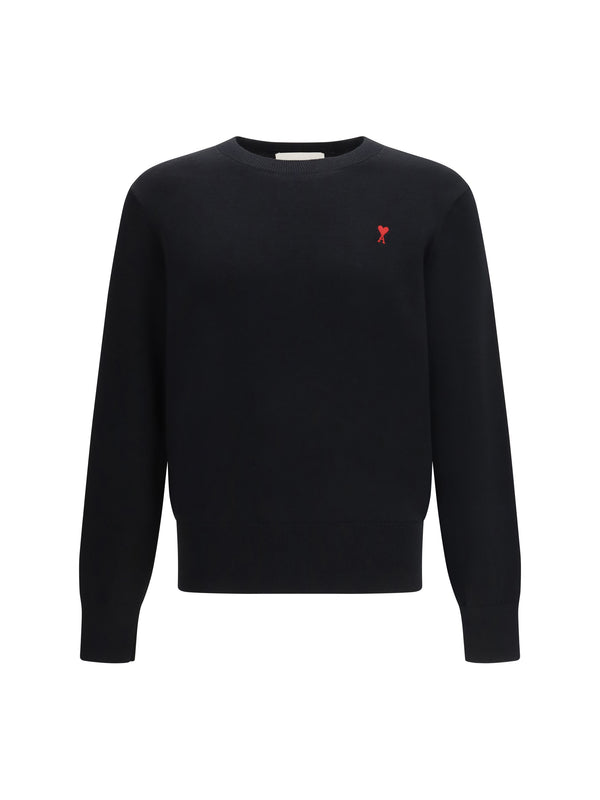 AMI Paris 100% Cotton sweater in black
