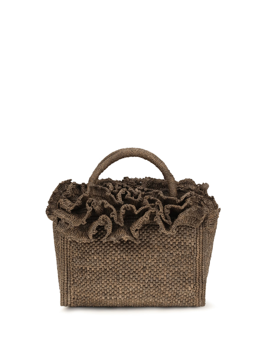 Ibeliv 100% Raffia handbag in brown