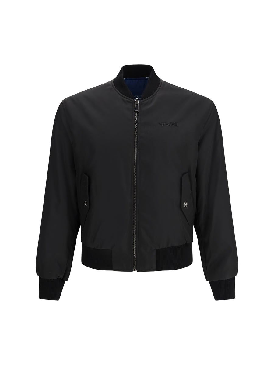 Versace Outer: 100% Polyamide; Inner: 100% Viscose jacket in black