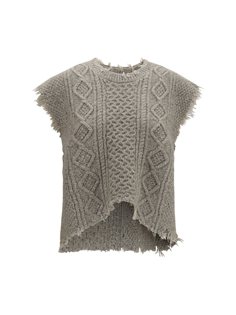 Wool Vest Light Heather Grey Tweed Blazers & Vests