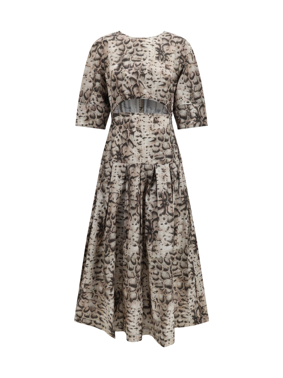 Pinko 100% Cotton dress in beige