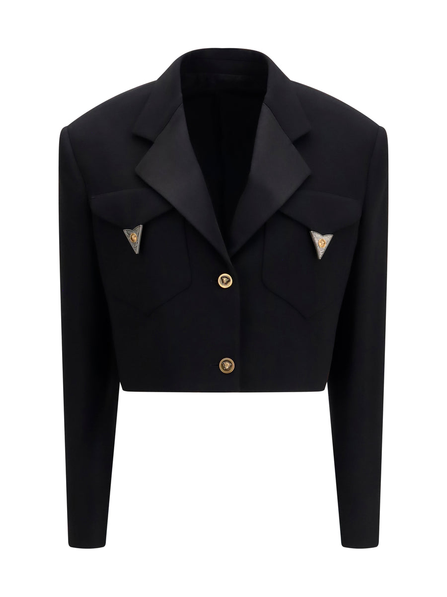 Versace 98% Merino Wool blazer in black