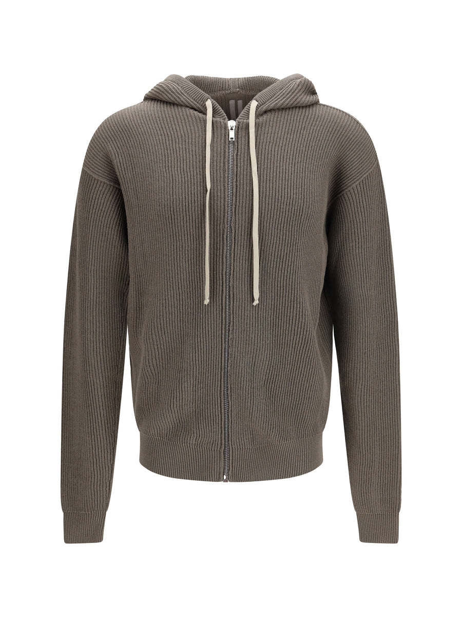 Rick Owens 100% Virgin Wool Fleece hoodie in gray