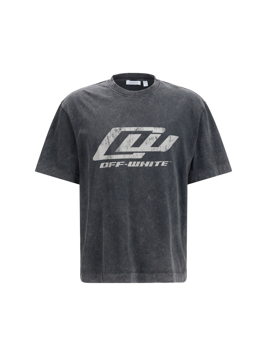 Off-White 100% cotton t-shirt in gray