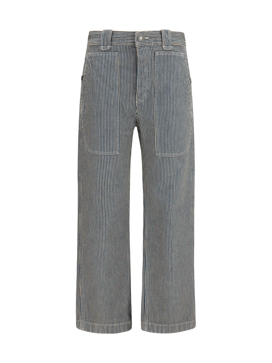 Marant Etoile 65% Polyester trousers in blue