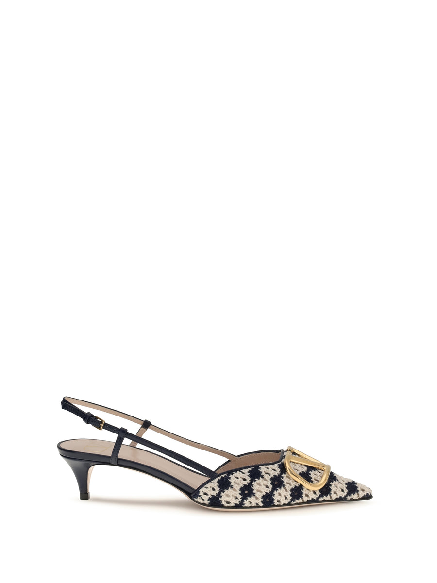 Valentino Garavani 100% goatskin slingback heel in multicolor