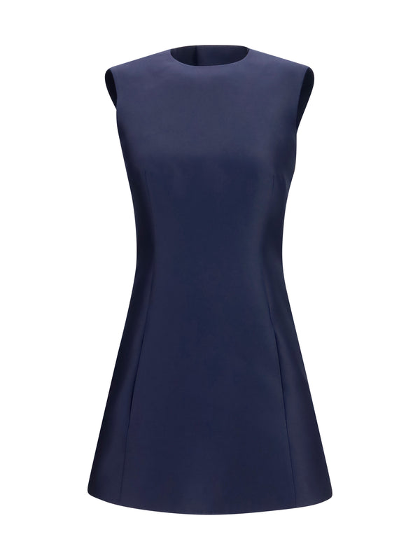 Balenciaga 80% Merino wool Ovis Aries dress in navy