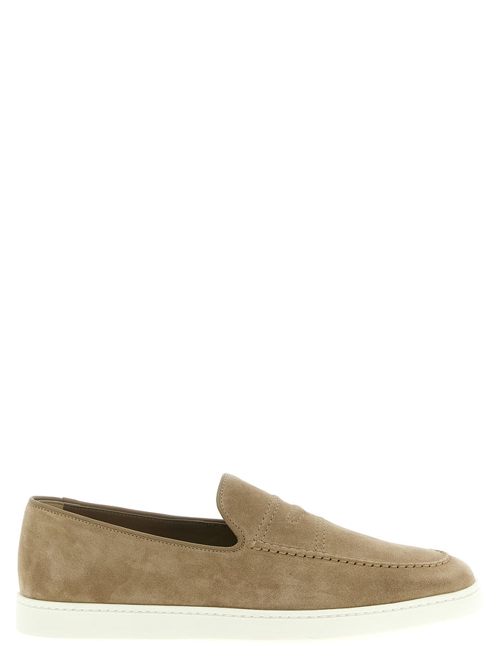 Suede loafers Beige Calfskin Leather (bos Taurus)
