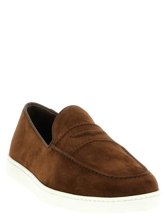 Suede loafers Brown Calfskin Leather (bos Taurus)