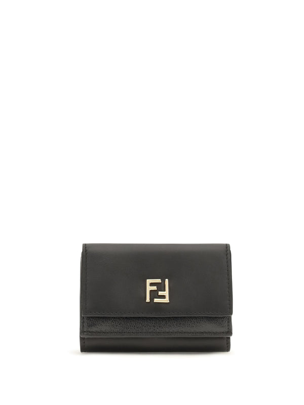 Ff Mini Trifold Leather Wallet Nero Calf Bos Taurus